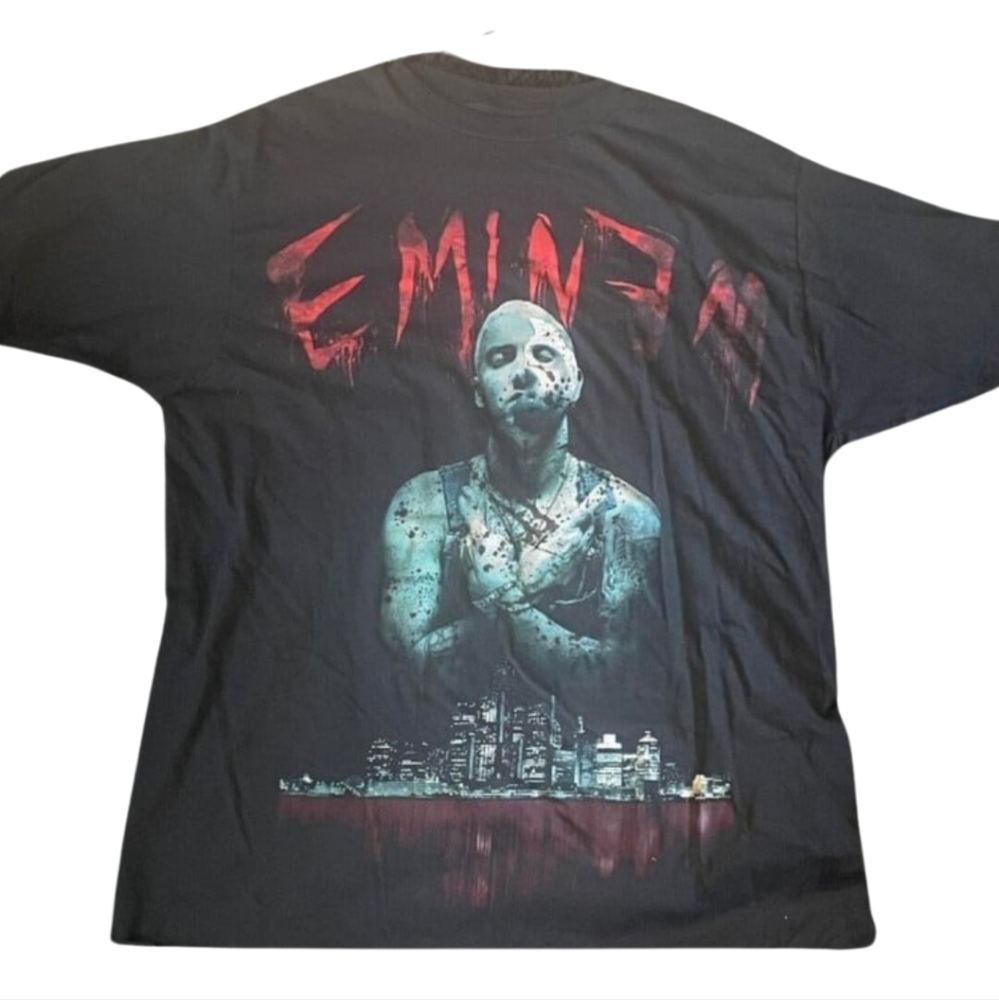 Eminem Slim Shady x Jason Mask Detroit Skyline Graphic Tee - Large - GC